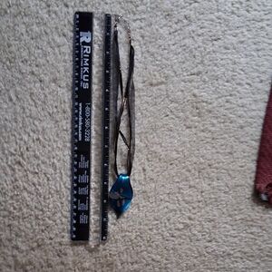 Blue Pendant Necklace Glass